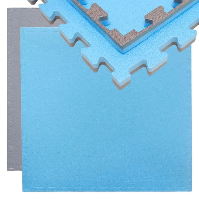 eyepower Trainingsmatte mit Rand 90 x 90 x 2 cm Blau