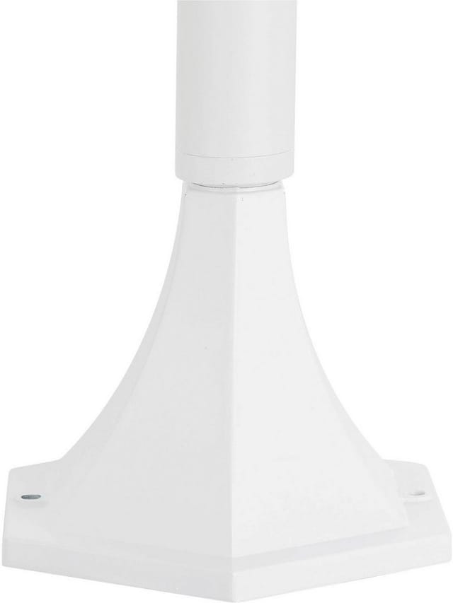 EGLO Stehlampe Navedo Außen-Stehlmape, Außenlampe, Aluguss und Glas, E27, IP44, Lampe, ohne Leuchtmittel, Stehleuchte - H120 x Ø23 cm - weiß - 1X60W exkl.