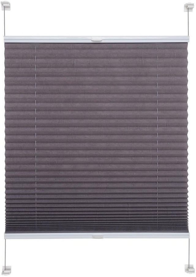 Liedeco Plissee Pastell, ohne Bohren, Klemmfix, Crunsch-Oberfläche, Lichtschutz, ohne Bohren, verspannt, Klemmfix, Klemmfix-Plissee, Pastell
