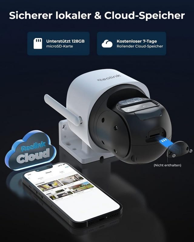 Reolink 2k 4mp 4g Lte Dual-objektiv Überwachungskamera Mit Auto-zoom Und Tracking, Weitwinkelobjektiv & Teleobjektiv, Mit Solarpanel