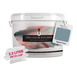 A.S. Création Wandfarbe The Color Kitchen Typical Trout Grün Matt 2,5 l Hohe Deckkraft