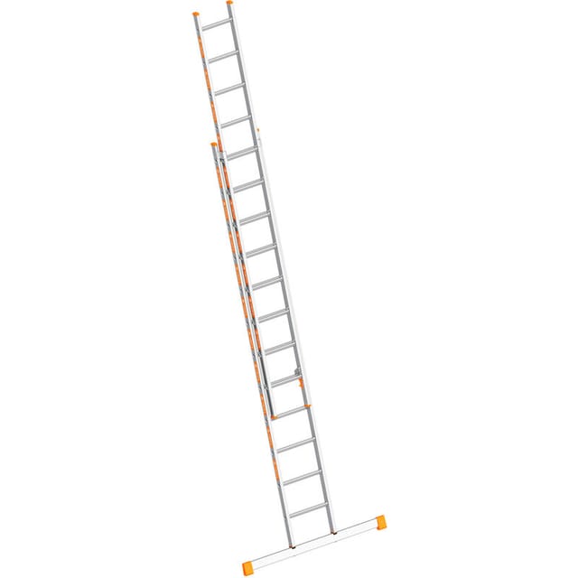Layher Topic 1035 Schiebeleiter Mit Quertraverse 2x12 Sprossen