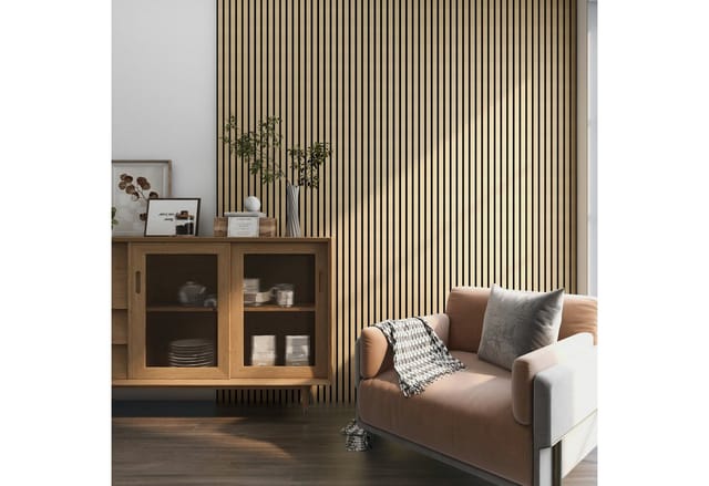 Akustik-wandpaneel 8er Set Vang 120x60 Cm Eichenoptik, Hell [neu.holz]