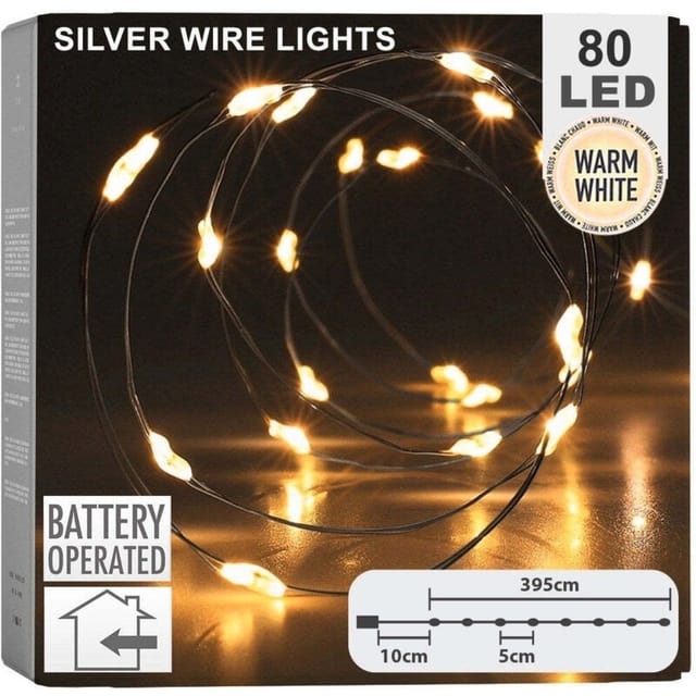 Ledkia - Christmas Tree Lights Wire 80 Led 395 Cm