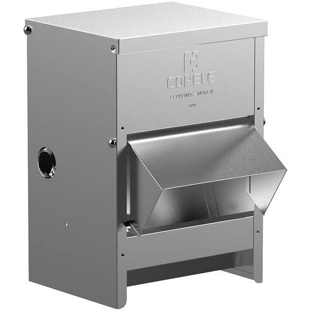 Suinga - Trichter-hühnerfutterautomat Für Den Außenbereich Mit Visier, 12 Kg, 24 X 20 X 50 Cm