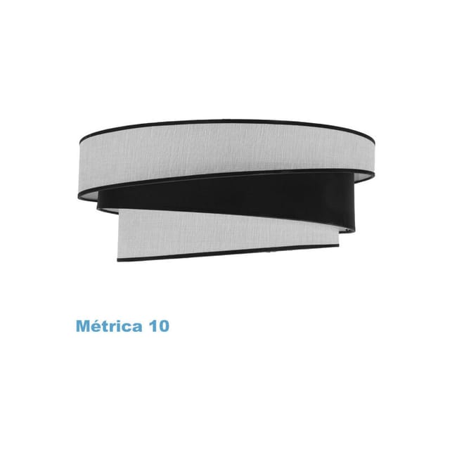 Fabrilamp - Hara M10 Weiß/schwarz Pendelleuchte 50dx40dx22h Inklusive Diffusor