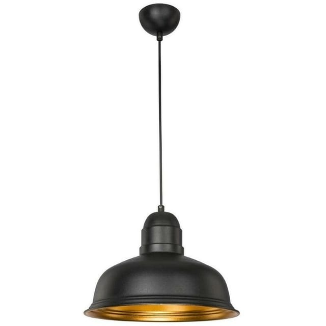 Hängeleuchte Kumbet Mdl3053 Schwarzes Metall Innen Gold
