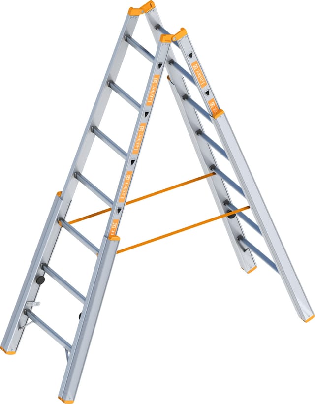Layher Topic 1061 Treppenstehleiter 2x7 Sprossen