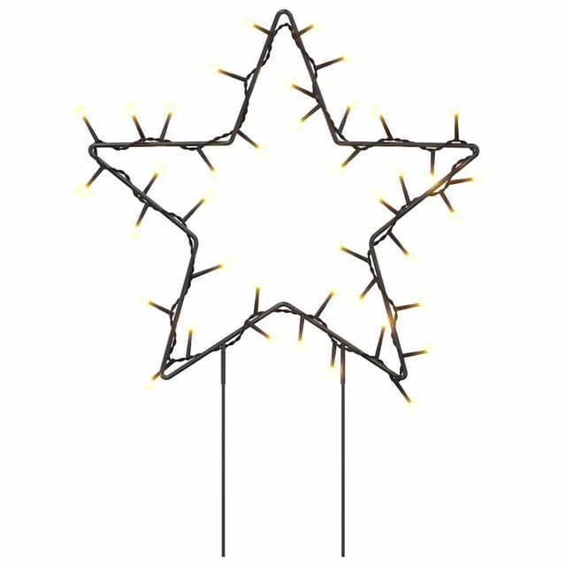 Weihnachtssterne Mit Erdspießen 3 Stk. 50 Leds 29 Cm Vidaxl