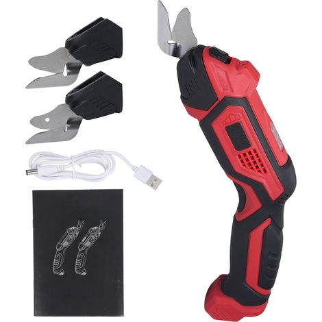 Elektrische Schere Für Stoff Und Leder - Kabelloser Kabelschneider Mit 4,2v 2000mah Akku, Led-licht Und Klingen Aus Einer Legierung (2 Stück)