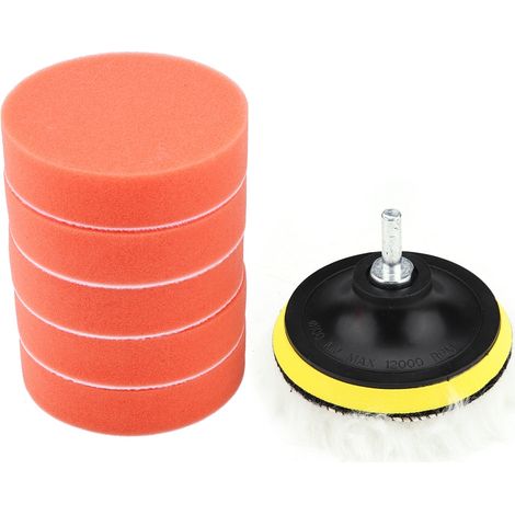 Set Mit 8 10 Cm (4 Zoll) Großen Schwammpolierpads Für Autopoliermaschinen Mit Adapter
