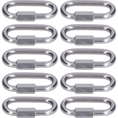 10er-pack Schnellglieder: Robust, Langlebig, Einfach Zu Montieren, Klein, Für Ketten, M3,5