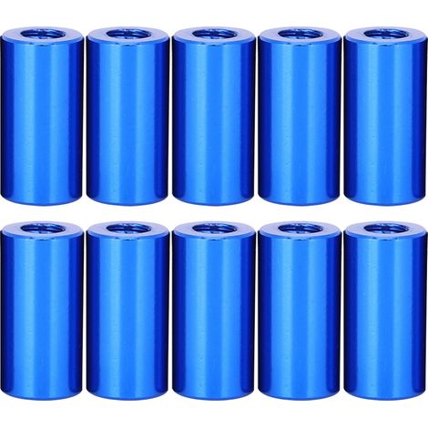 Packung Mit 10 Runden M3x10-abstandshaltern Aus Aluminium, Typ „standoff“, Von Mazarine