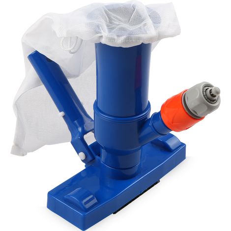 Jet-poolsauger, Unterwasser-reinigungsbürste Mit Clipgriff Und Beutel Mit Kordelzug. Entfernt Schmutz Aus Ecken. Ideales Reinigungsgerät Für Aufstellpools, Aufblasbare Pools Und Whirlpools.