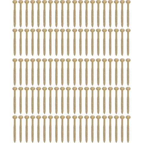 Packung Mit 100 Runden Senkkopfschrauben, T25-antrieb, Halbkreis, Selbstschneidend, Für Holzbearbeitung, 4,8 X 75 Mm