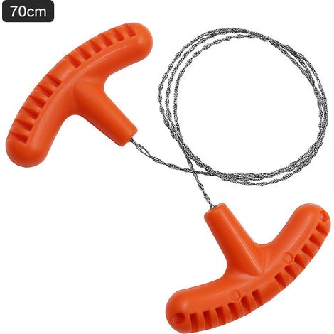 Orangefarbene, Lange 70 Cm Drahtsäge, Manuelle Drahtsäge, Ausrüstung Für Das Überleben In Der Wildnis, Outdoor-überlebensausrüstung, Sägeblatt Für Wasserpflanzen, Speziell Zum Schneiden Von Pflanzen E