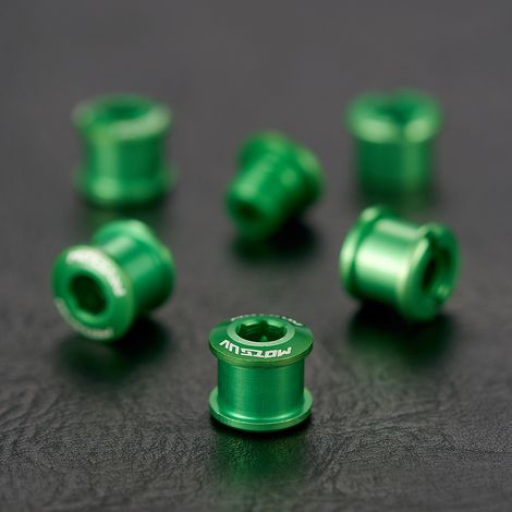 Einzelnes Grünes Kettenblatt, Satz Von 5 Farbig Eloxierten Fahrradkettenblattschrauben 4,9/6,4 Mm, Einzel-/doppelkettenblattschrauben Aus 7075 Aluminiumlegierung.