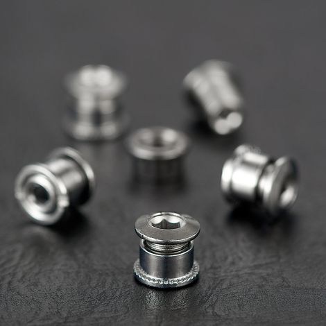 Einzelnes 5-teiliges Kettenblatt Aus Stahl In Farbe, Farbig Eloxierte Fahrradkettenblattschrauben 4,9/6,4 Mm, Einzel-/doppelkettenblattschrauben Aus 7075 Aluminiumlegierung.