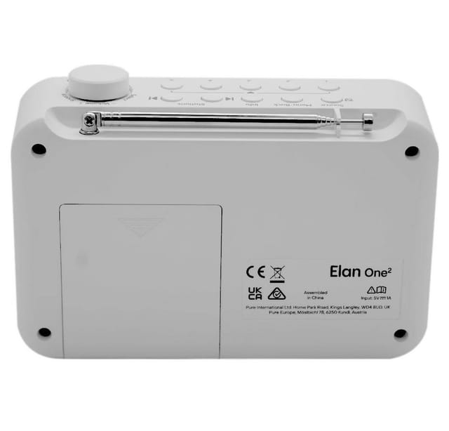 Pure Elan One2 Dab+/fm Portable Radio Mit Bluetooth 5.1 (lcd-display, 10 Tasten De Speicher, Betrieb Mit 4 Aa-batterien) White Cotton