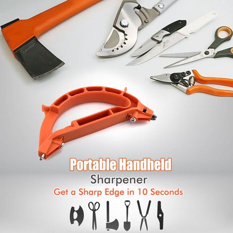 Tragbarer 3-in-1-schärfer – Für Scheren, Gartenscheren, Äxte Und Schneidwerkzeuge