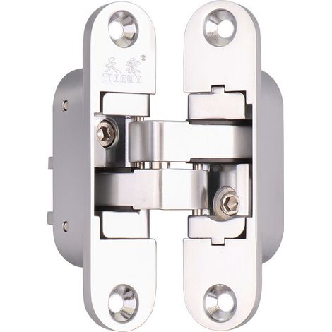 1 Unsichtbares Scharnier – 3d-aluminium. Farbe: Edelstahl Satiniert. – Rechts – Dpzo