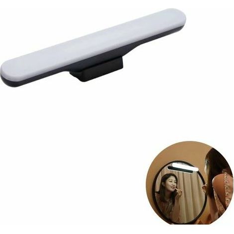 Age Badezimmer-wandleuchte, Kabellose Linsenleuchte, Led-schminktischleuchte Ohne Bohren, Wiederaufladbare Schreibtischleuchte, Badezimmer-linsenleuchte, Einstellbare Helligkeit, Weißes Licht
