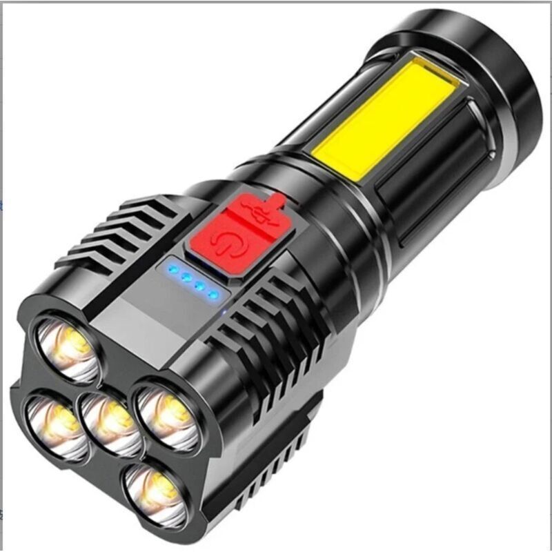 Lampe Torche Led Ultra-puissante 10000 Lumens, Rechargeable, Étanche, Focale Réglable. Pour Camping, Randonnée, Urgences.