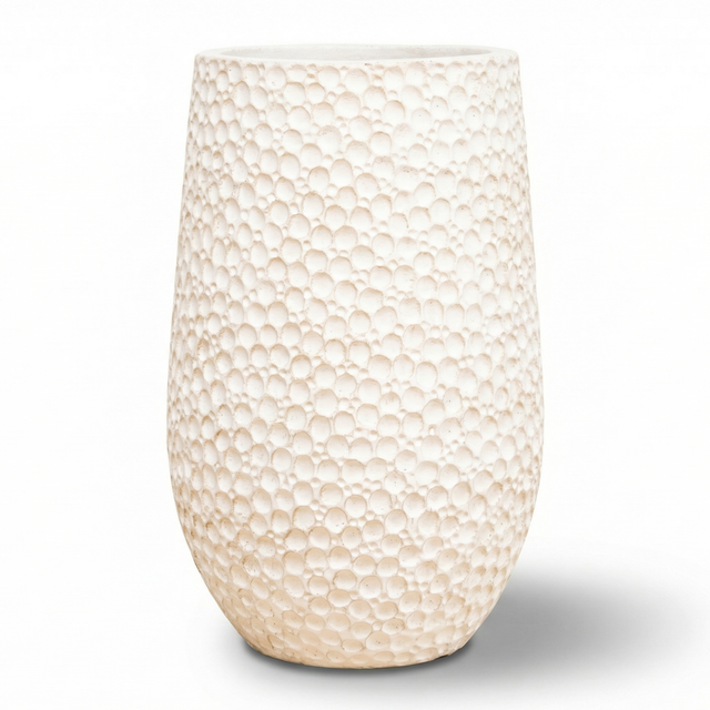 Provencelia Pflanzkübel Paris Ø39 Cm Höhe 63 Cm Frostbeständig, Keramisch, Handgefertigt, Weiß