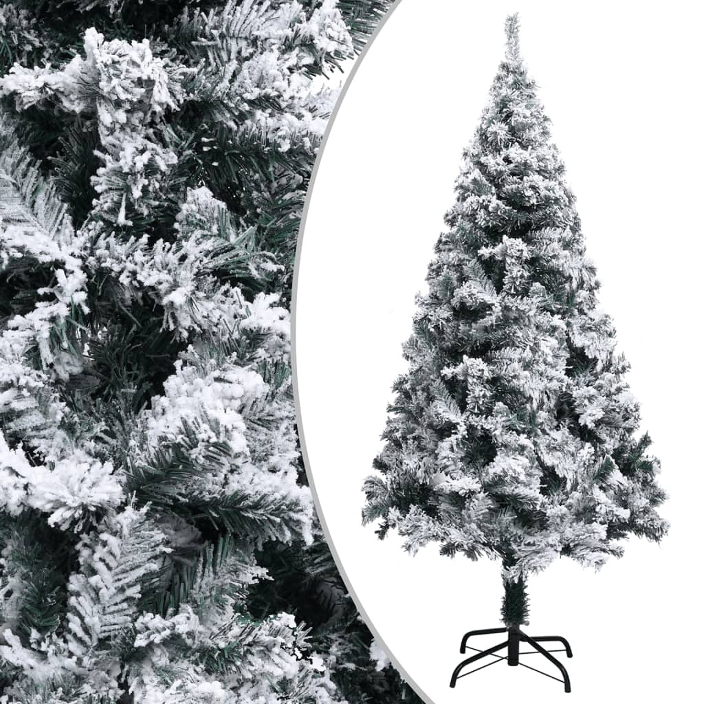 Künstlicher Weihnachtsbaum Mit Schnee Grün 120 Cm Pvc