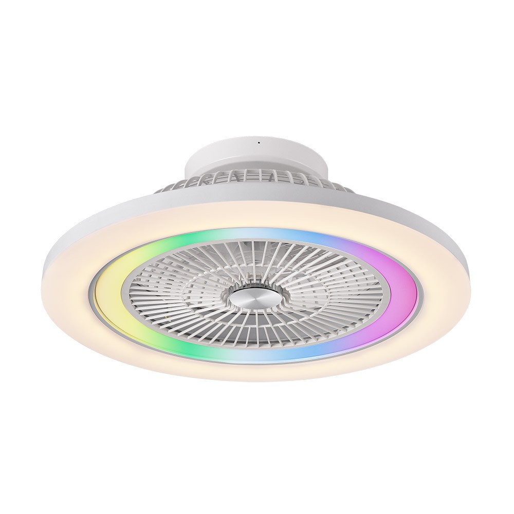 Antártida Dc Deckenventilator Weiß 50w+7w Rgb 5400lm 5 Flügel 58 Cm