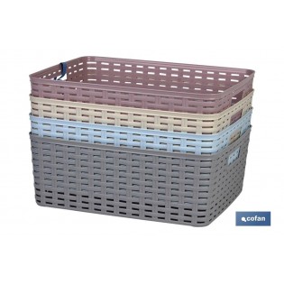 Cesta Multiusos 12l 36x28x13.5 Cm Beige