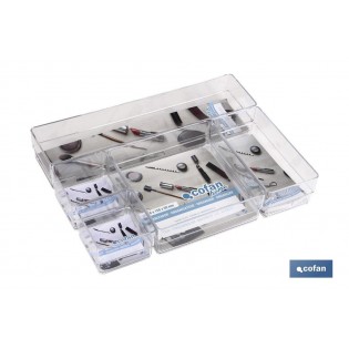 Pack Mit 6 Transparenten Organisatoren 30x23x8 Cm Für Das Bad
