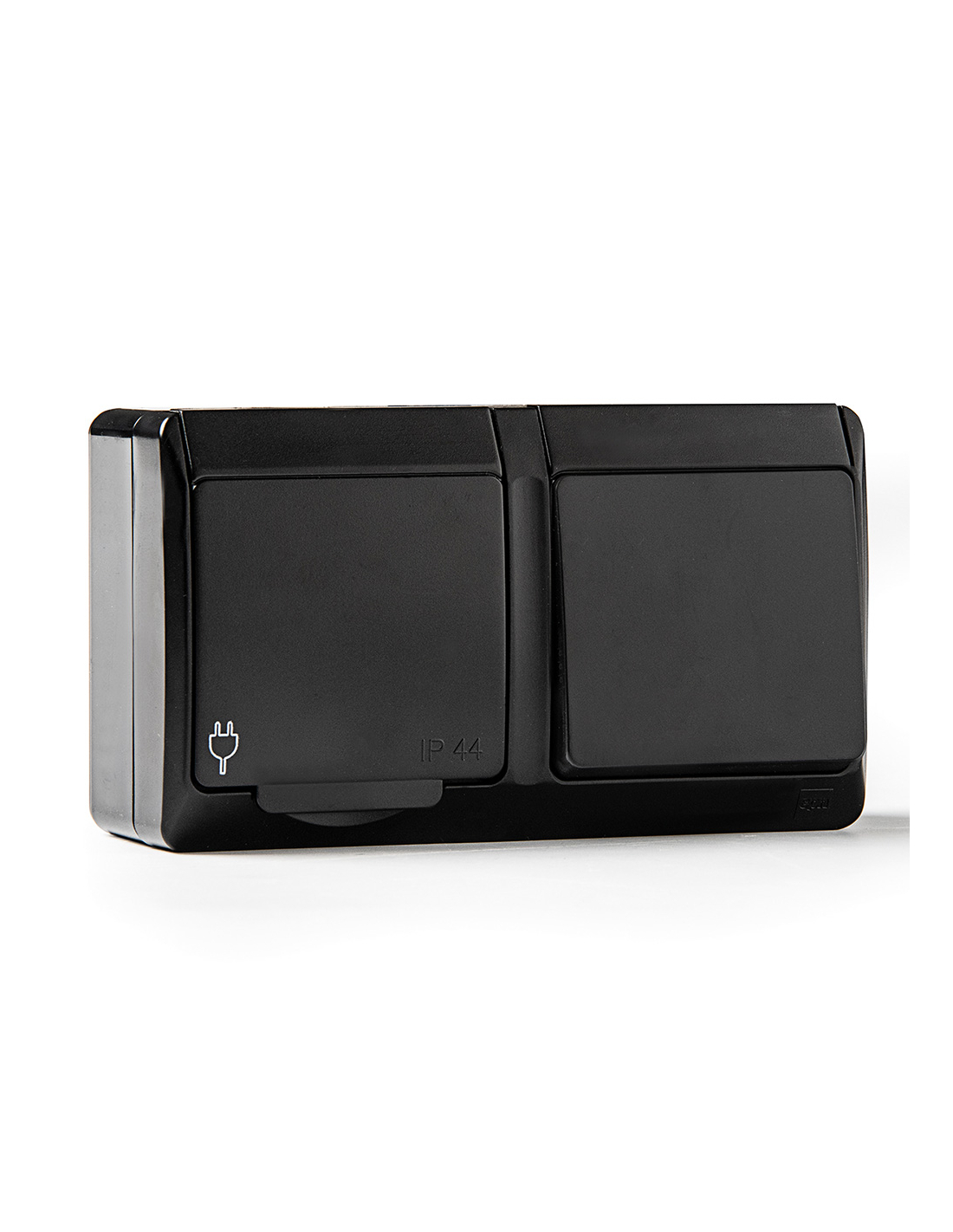 Interrupteur Prise Étanche Ip44 Noir Protection Ip44 Pour Usage Extérieur Ou Humide - Famatel