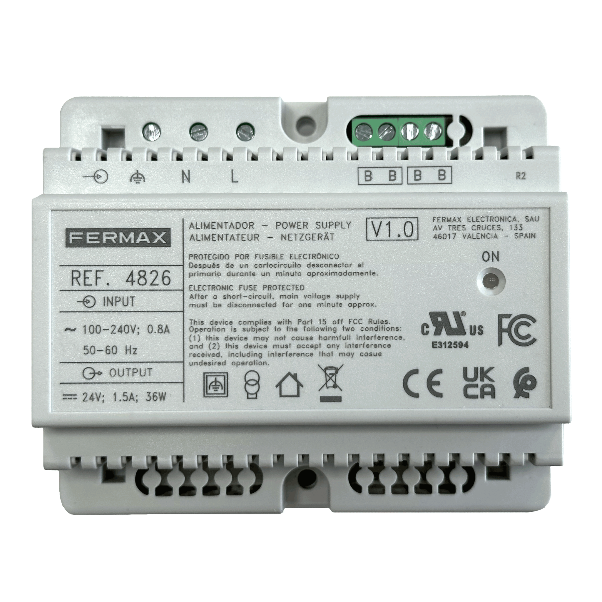 Alimentador+filtro Din6 24vdc-1.5a
