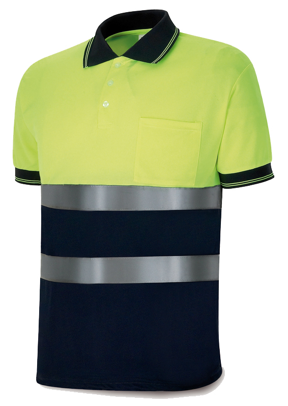 Kurzarm-hochsichtbarkeitspolo Blau Amariazul T-m
