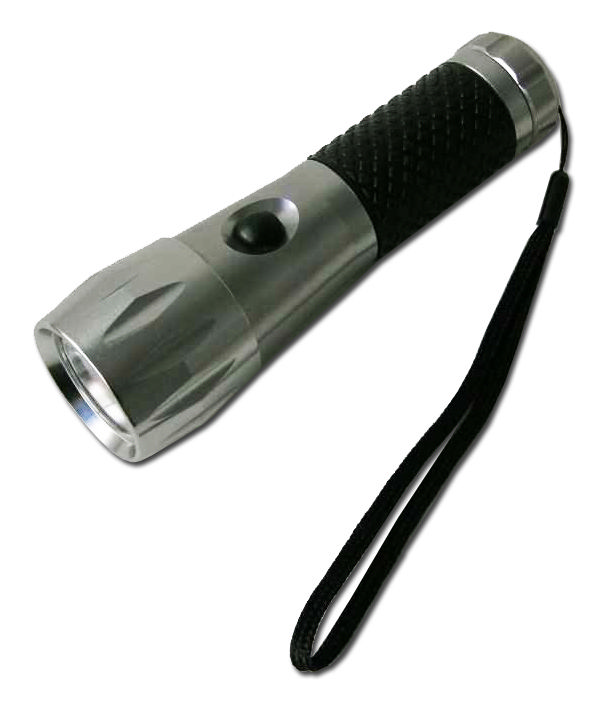 Finstock Aluminium Taschenlampe 1 Led 1w Weiß Mit Batterien Enthalten