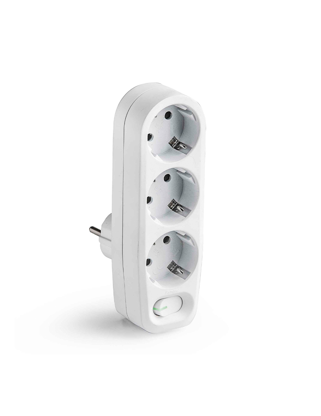 Adaptateur 3 Prises Schuko Multiprise Avec Interrupteur Individuel - Famatel