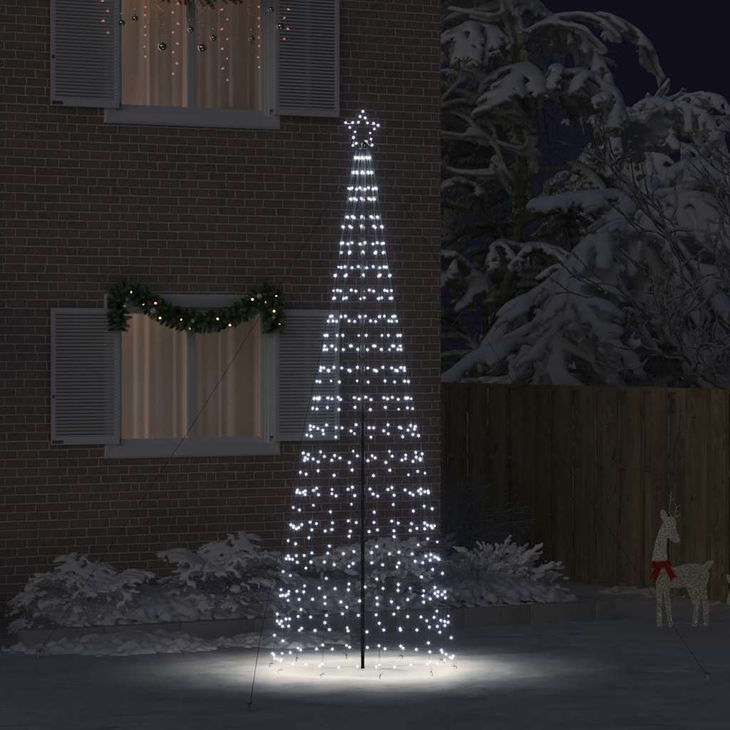 Led Weihnachtsbaum Mit Erdspießen Kaltweiß 400 Cm Eisen