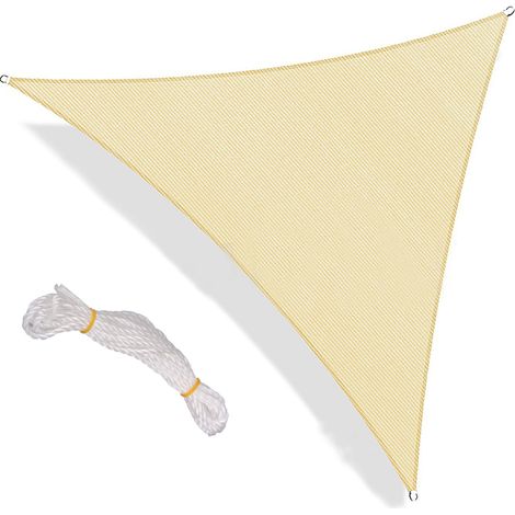 Hellgelbes, Uv-beständiges Sonnensegel Aus Oxford-polyestergewebe Für Terrasse, Garten, Park, Spielplatz Oder Rasen (2,4 M X 2,4 M X 2,4 M)