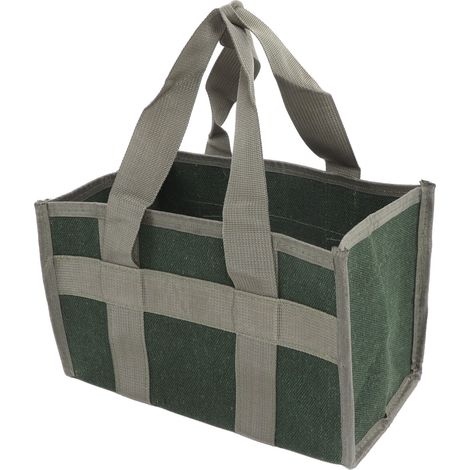 Große, Olivgrüne Werkzeugtasche Aus Segeltuch Mit Großer Öffnung, Großem Fassungsvermögen, Verschleißfest Und Wasserdicht, 29 X 17 X 17 Cm / 11,4 X 6,7 X 6,7 Zoll.