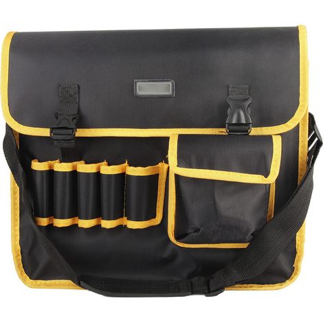 Werkzeugtasche Für Elektriker Mit Großem Fassungsvermögen Und Mehreren Fächern Aus Segeltuch Zur Aufbewahrung Und Organisation Von Werkzeugen Und Teilen.