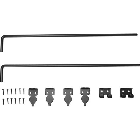 Set Aus 2 Türverriegelungsstangen Aus Legiertem Stahl, 61 Cm (24 Zoll), Für Robuste Tore Und Zäune