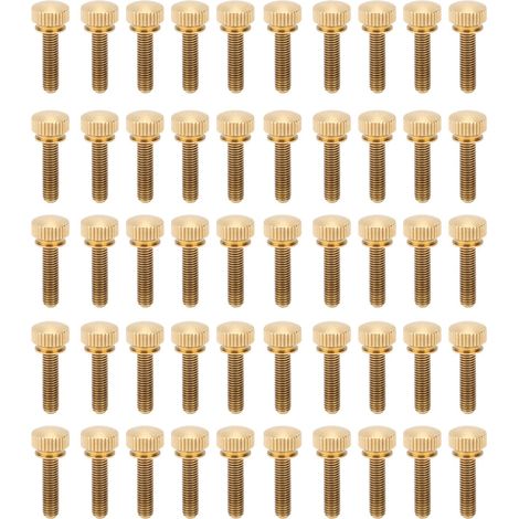 Packung Mit 50 Flachen, Gerändelten Daumenschrauben Mit Rundem Kopf Aus Reinem Kupfer, Rutschfest, Für Den Industriellen Einsatz (m5 X 20 Mm)