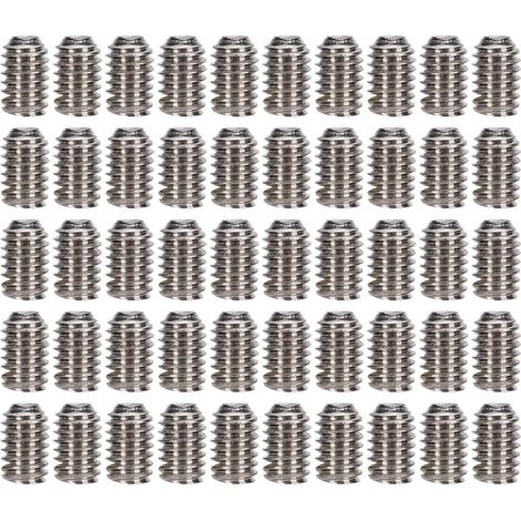 Packung Mit 50 A2-70 Edelstahl-gewindestiften, Verschiedene Gewindestifte, Befestigungsmaterial-set, M2,5 X 4
