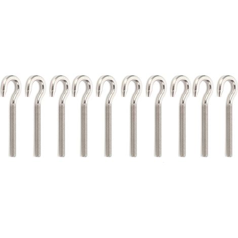Packung Mit 10 Edelstahl-304-ösenschrauben Mit Offenem Schaft, Ösenhaken Und Gewindeschrauben – Beschläge