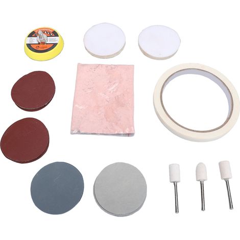 20-teiliges Uhrenglas-polierset Inklusive Polierpulver, Filzpad, Polierscheibe Und Schleifpapier