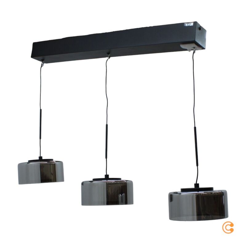 [gebraucht] B-ware Paul Neuhaus Pendelleuchte Hängeleuchte Led Rika Glas Dimmbar Schwarz