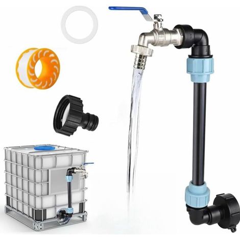 1000-liter-tankanschlusshahn, Ibc-tankadapter S60x6, 3/4"-grobgewinde, Schwanenhals-ibc-anschlusshahn-set, 3/4 Zoll