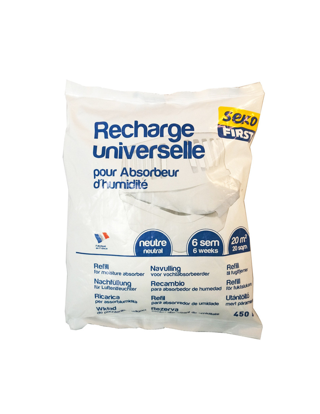 Recharge Déshumidificateur Sekofirst Neutre Absorption D'Humidité Efficace Et Neutre - Sodepac Sa
