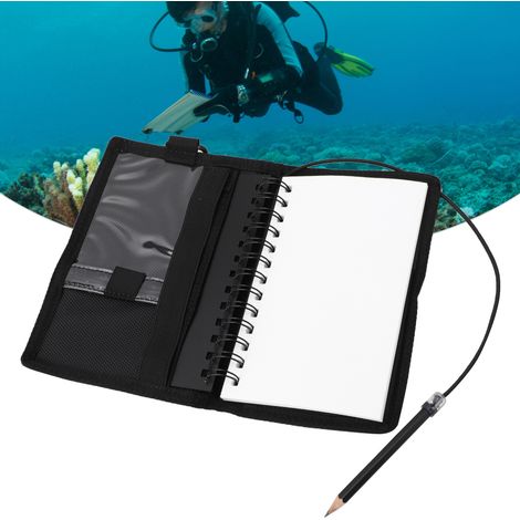 Wasserdichtes Tauchlogbuch, Wasserdichter Notizblock Für Tauchausrüstung, Schwarz